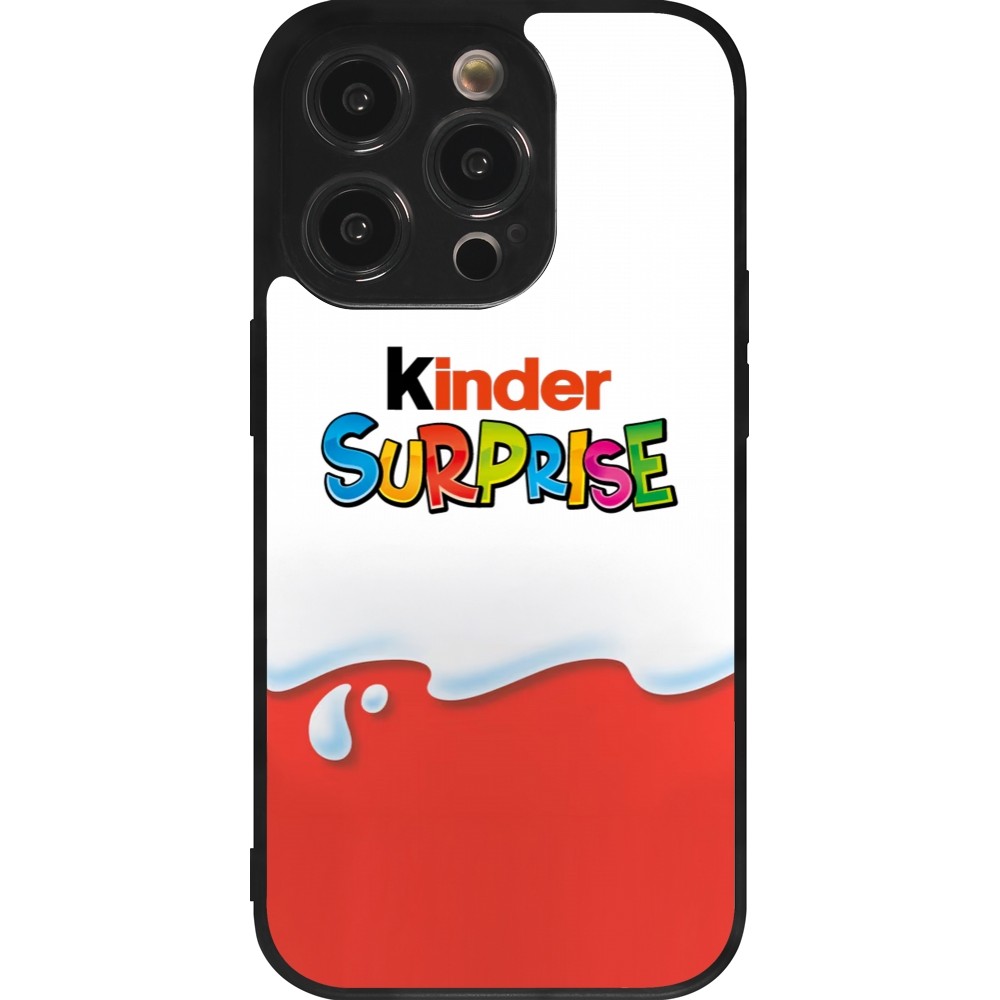 iPhone 14 Pro Case Hülle - Silikon schwarz Kinder Surprise