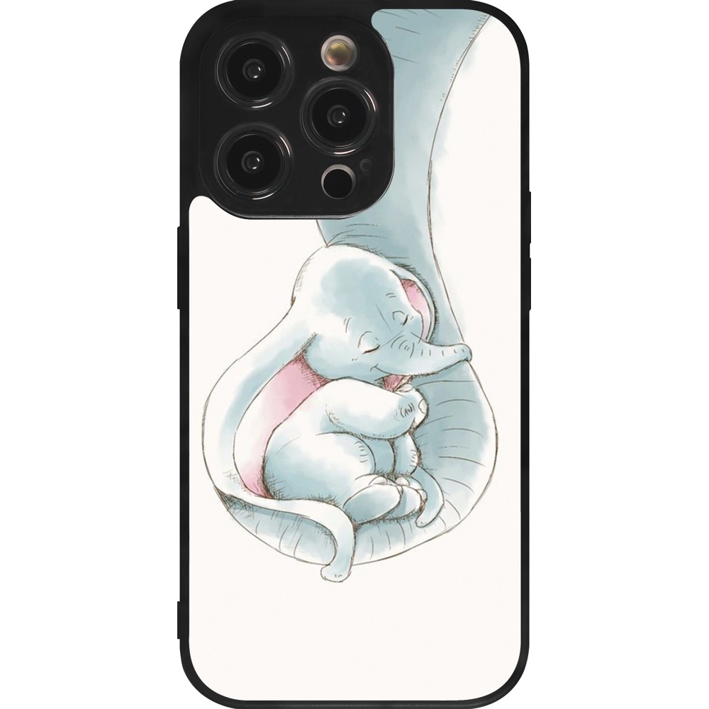 iPhone 14 Pro Case Hülle - Silikon schwarz Mom 1903