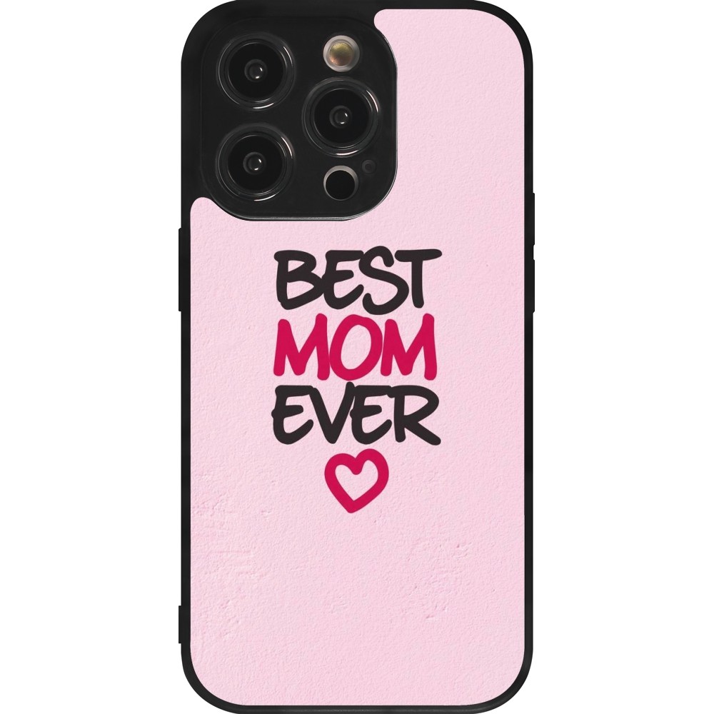 iPhone 14 Pro Case Hülle - Silikon schwarz Mom 2023 best Mom ever pink