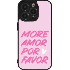 iPhone 14 Pro Case Hülle - Silikon schwarz More amor porfavor