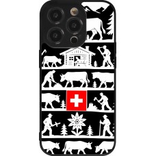 Coque iPhone 14 Pro - Silicone rigide noir Poya Suisse 1 noir