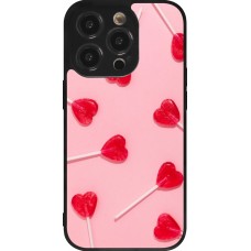 Coque iPhone 14 Pro - Silicone rigide noir Saint Valentines Day 26 Lollipop