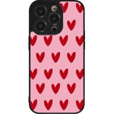 iPhone 14 Pro Case Hülle - Silikon schwarz Saint Valentines Day 26 Pattern heart