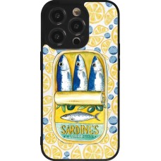 Coque iPhone 14 Pro - Silicone rigide noir Sardines in oil 2026