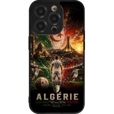 Coque iPhone 14 Pro - Silicone rigide noir Football Algérie splash 2026