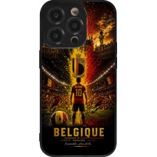 iPhone 14 Pro Case Hülle - Silikon schwarz Fussball Belgien splash 2026