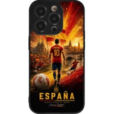 iPhone 14 Pro Case Hülle - Silikon schwarz Fussball Espanien splash 2026