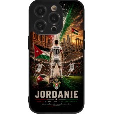 Coque iPhone 14 Pro - Silicone rigide noir Football Jordanie splash 2026