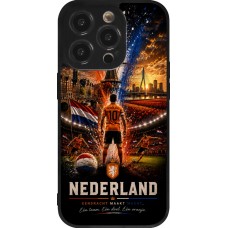 iPhone 14 Pro Case Hülle - Silikon schwarz Fussball Niederlande splash 2026
