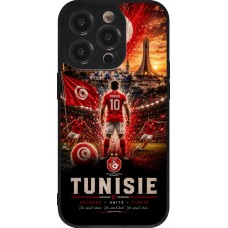 iPhone 14 Pro Case Hülle - Silikon schwarz Fussball Tunesien splash 2026