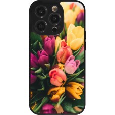 Coque iPhone 14 Pro - Silicone rigide noir Bouquet of tulips 2026