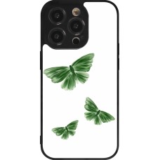 Coque iPhone 14 Pro - Silicone rigide noir Butterflies 2026