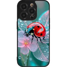 Coque iPhone 14 Pro - Silicone rigide noir Ladybird in bloom 2026