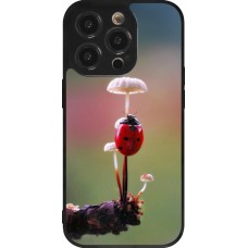 iPhone 14 Pro Case Hülle - Silikon schwarz Ladybird on a mushroom 2026