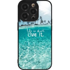Coque iPhone 14 Pro - Silicone rigide noir Summer 18 24