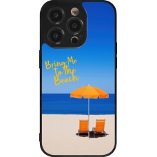 iPhone 14 Pro Case Hülle - Silikon schwarz Summer 2025 Bring me to the beach