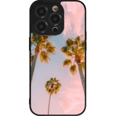 iPhone 14 Pro Case Hülle - Silikon schwarz Summer 2025 Palmiers