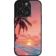 iPhone 14 Pro Case Hülle - Silikon schwarz Watch more sunsets Summer 2026