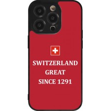 iPhone 14 Pro Case Hülle - Silikon schwarz Switzerland Great Since 1291