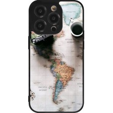 Coque iPhone 14 Pro - Silicone rigide noir Travel 01