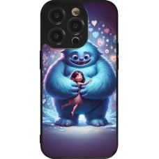 iPhone 14 Pro Case Hülle - Silikon schwarz Valentin 2024 Flauschige Liebe