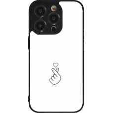 Coque iPhone 14 Pro - Silicone rigide noir Valentine 2024 heart by Millennials