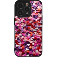 Coque iPhone 14 Pro - Silicone rigide noir Valentine 2025 Confetti