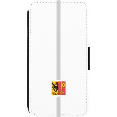 Coque iPhone 14 Pro - Wallet noir Canton GE blanc