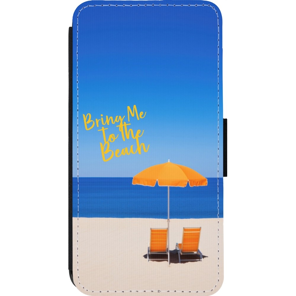 Coque iPhone 14 Pro - Wallet noir Summer 2025 Bring me to the beach