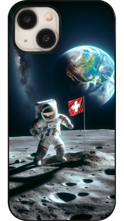 iPhone 15 Case Hülle - Astro Schweiz auf dem Mond