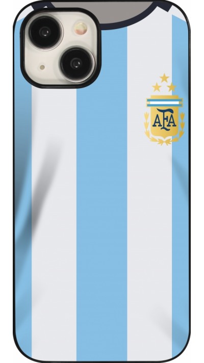 Coque iPhone 15 - Maillot de football Argentine 2022 personnalisable