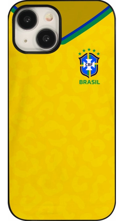 Coque iPhone 15 - Maillot de football Brésil 2022 personnalisable