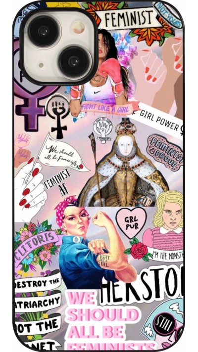 Coque iPhone 15 - Girl Power Collage
