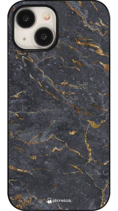 Coque iPhone 15 - Grey Gold Marble