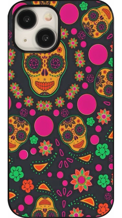 Coque iPhone 15 - Halloween 22 colorful mexican skulls