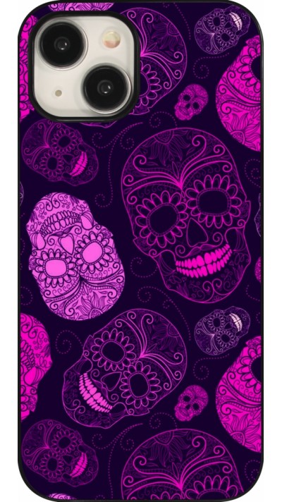 Coque iPhone 15 - Halloween 2023 pink skulls