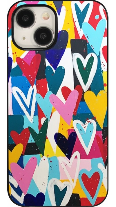 Coque iPhone 15 - Joyful Hearts