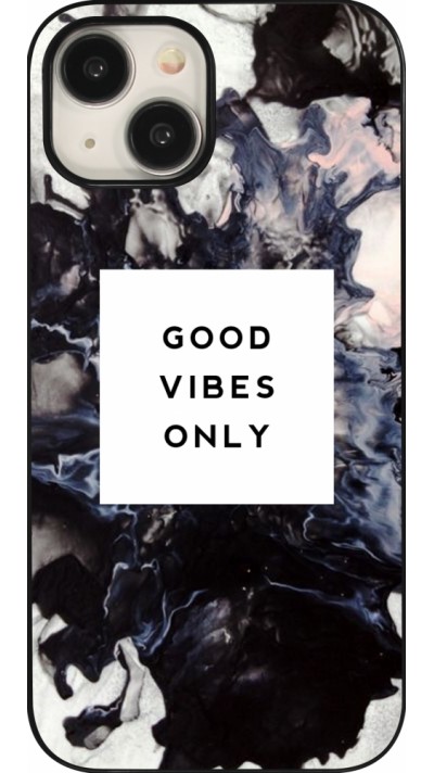 Coque iPhone 15 - Marble Good Vibes Only