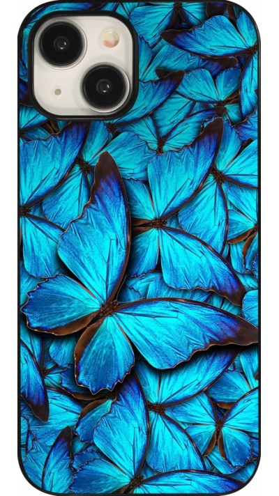 Coque iPhone 15 - Papillon bleu