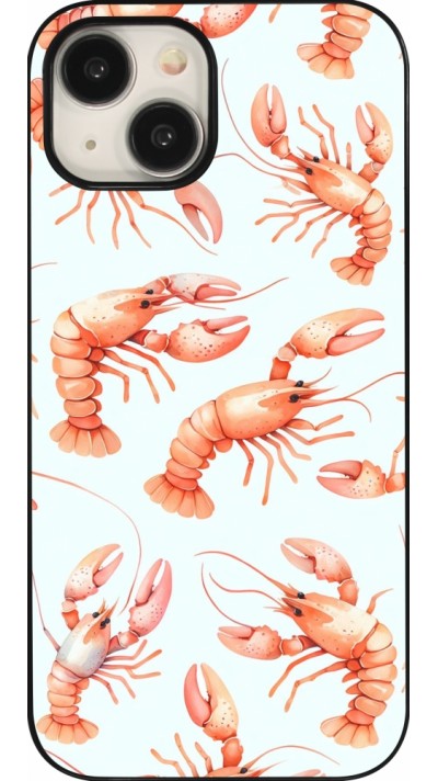 iPhone 15 Case Hülle - Muster von pastellfarbenen Hummern