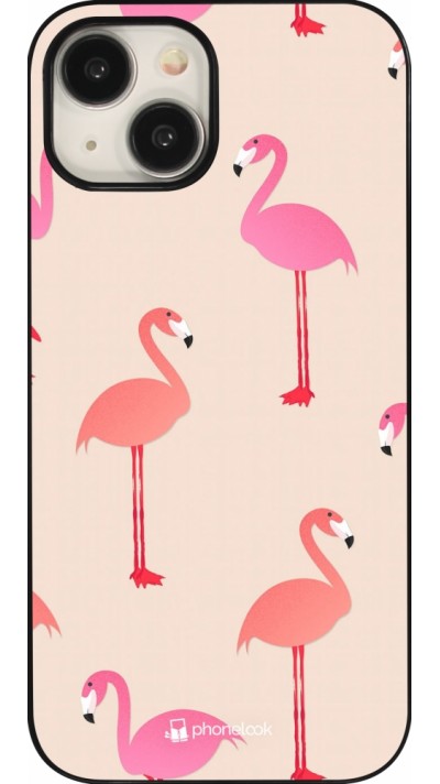 Coque iPhone 15 - Pink Flamingos Pattern