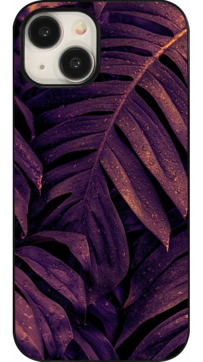 Coque iPhone 15 - Purple Light Leaves