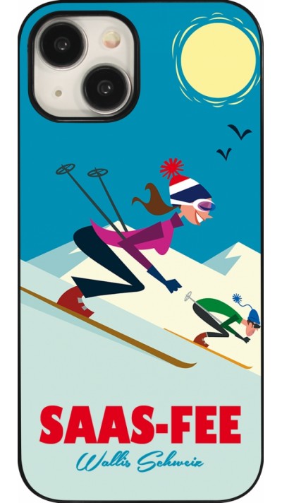 Coque iPhone 15 - Saas-Fee Ski Downhill
