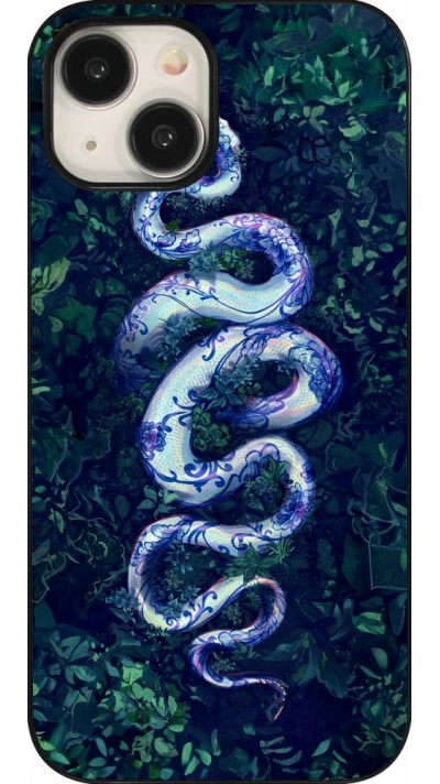 Coque iPhone 15 - Serpent Blue Anaconda