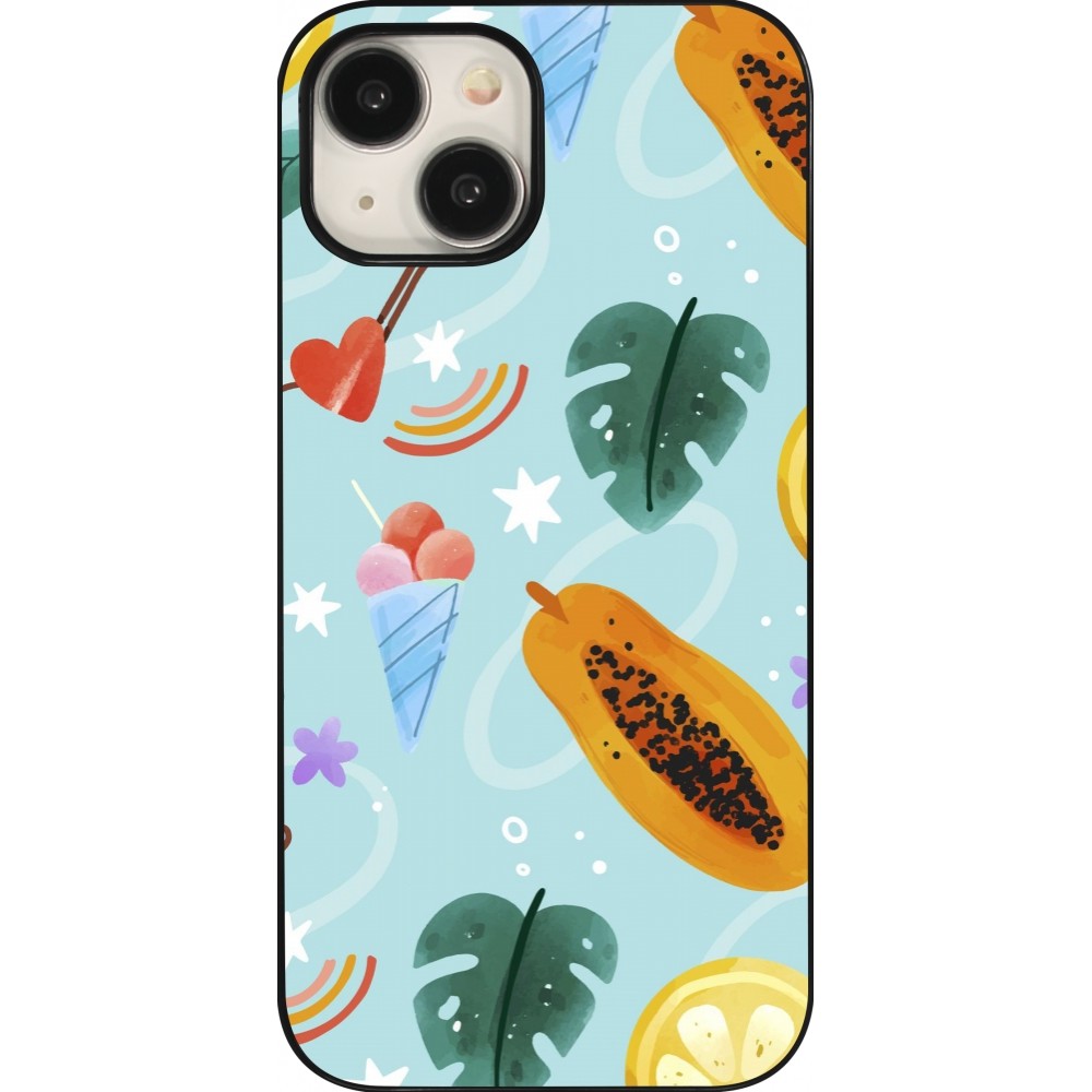 Coque iPhone 15 - Summer 2025 Pattern papaya