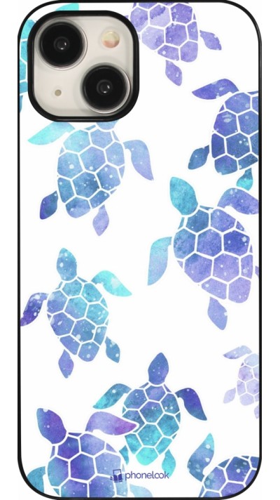 Coque iPhone 15 - Turtles pattern watercolor