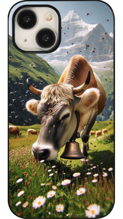 Coque iPhone 15 - Vache montagne Valais