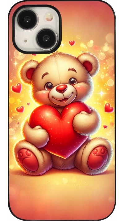 Coque iPhone 15 - Valentine 2024 Teddy love