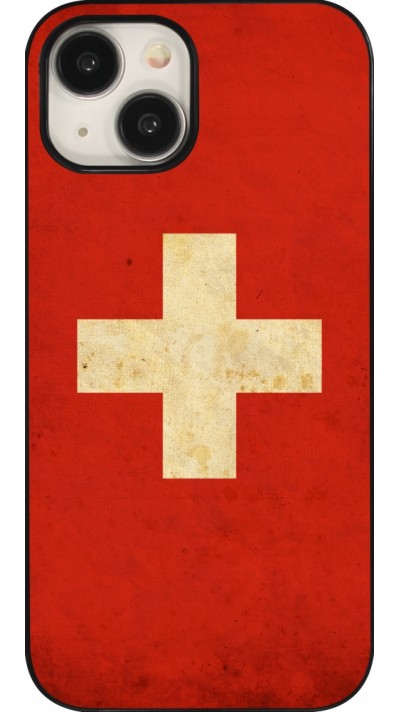 iPhone 15 Case Hülle - Vintage Flag SWISS