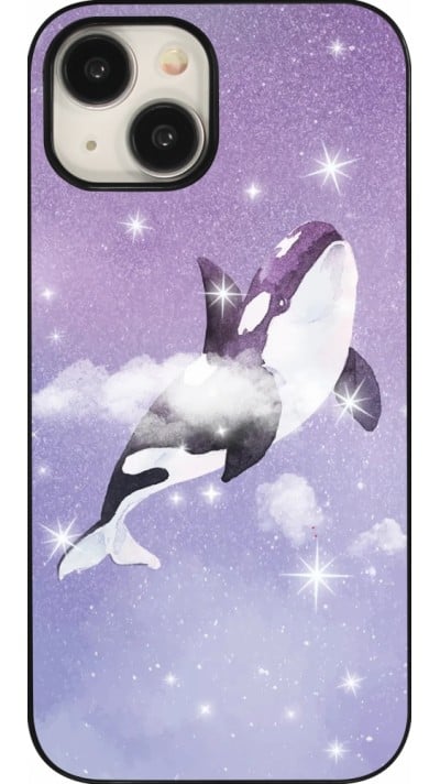 iPhone 15 Case Hülle - Whale in sparking stars